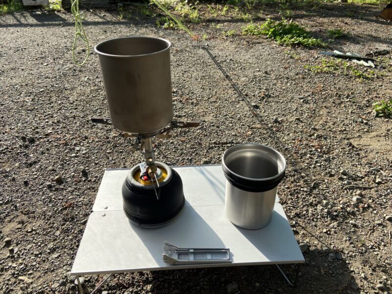秋山川キャンプ場で使ったクッカー：ソト(SOTO)のサーモスタッククッカーコンボ 