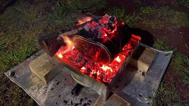 成田スカイウェイBBQで使った焚き火台：ファイヤーセーフ