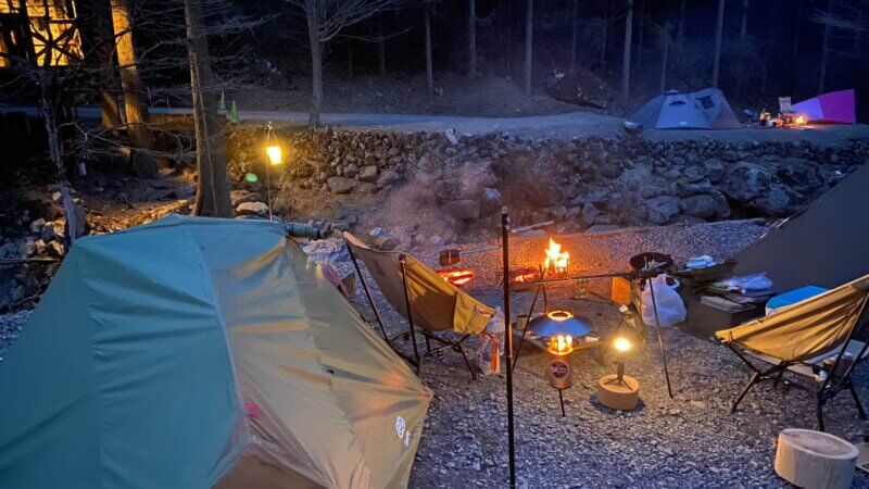 大岳キャンプ場の夜
