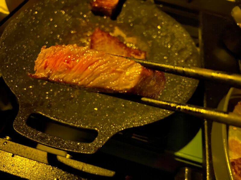 キャンプ村やなせ 夕食の常陸牛